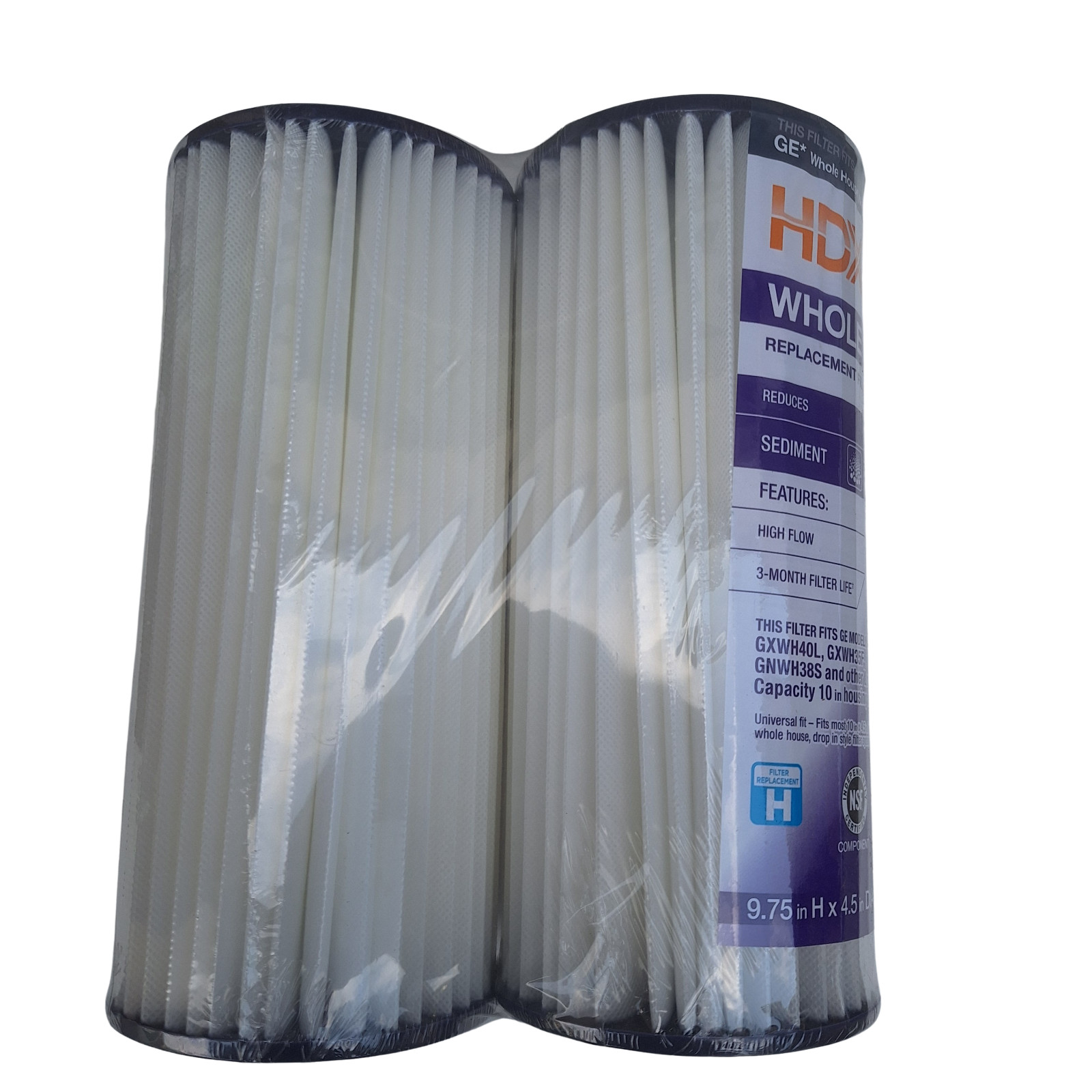 4 Pack HDX GE FXHSC Whole House Water Filter Fits GXWH40L GXWH35F GNWH30S NEW
