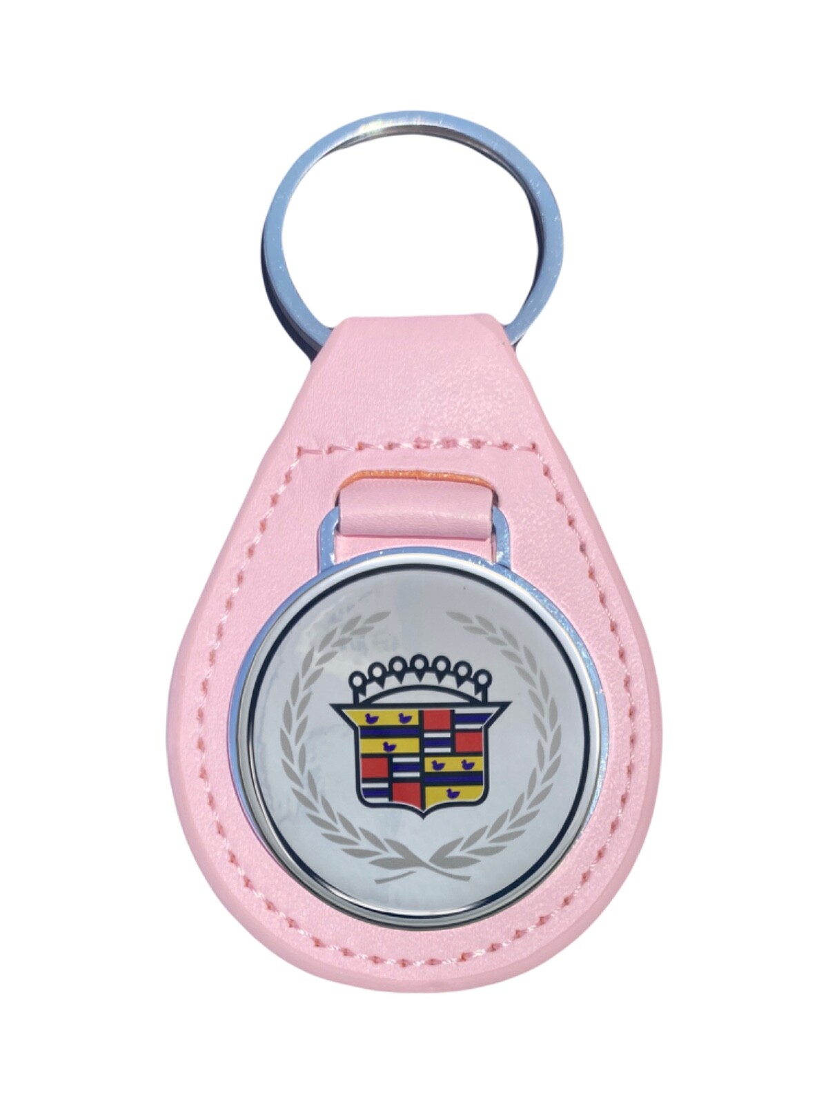 Mary Kay Pink Cadillac Vintage Style Key Chain ring fob Leather sedan deville xt