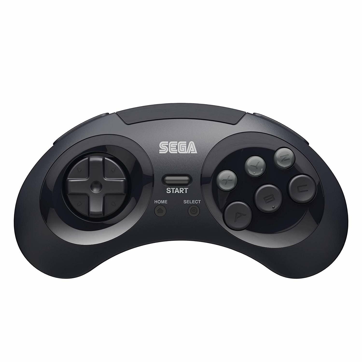 Retro-Bit 2.4 GHz Wireless Controller 8-Button Sega Genesis Original/Mini Black