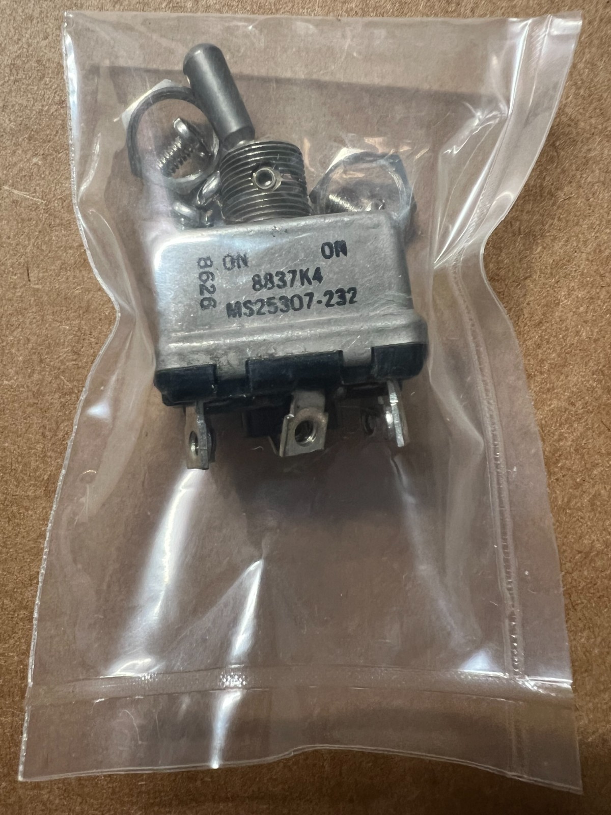 Cutler Hammer Environmentally Sealed 8837K4, MS25307-232 DPDT Toggle Switch