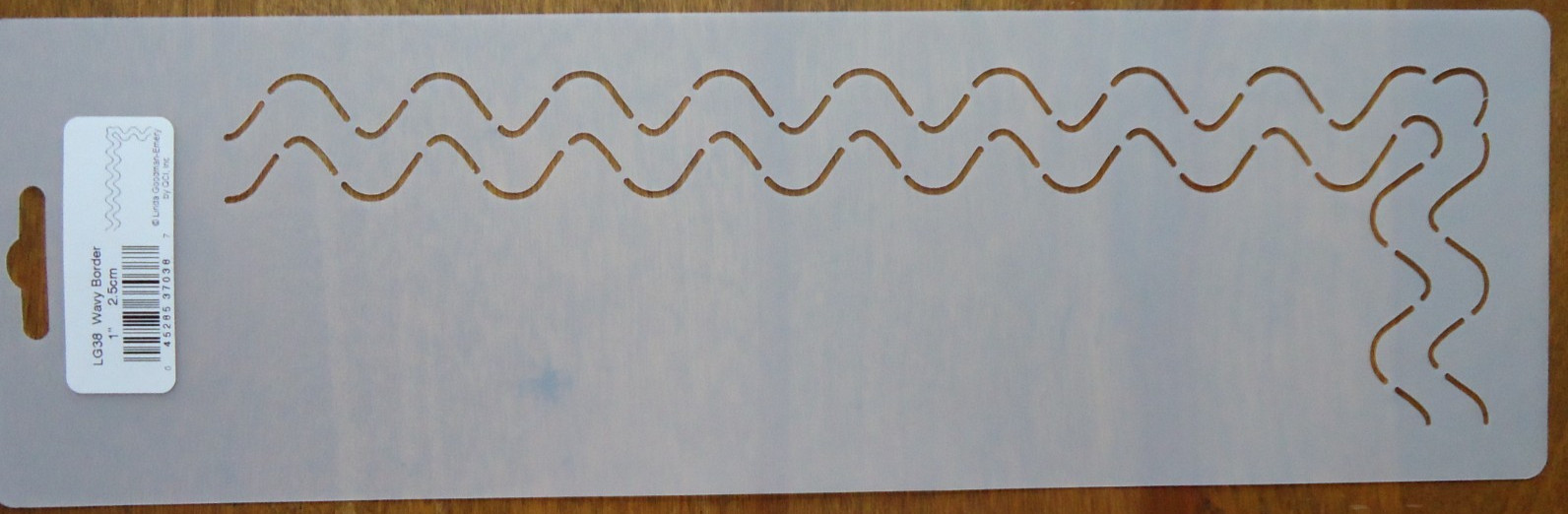 Stencil Quilting Wavy Border quilt QC 1" 2.5cm template stitch sew LG38