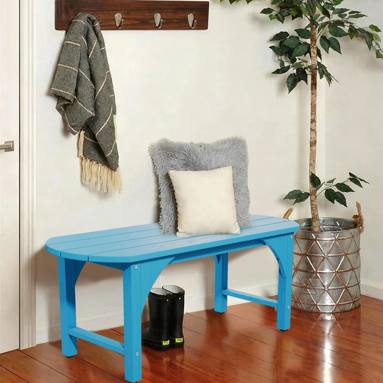 44" Entryway Bench, Endof Bed Bench, Rustic Farmhouse Indoor Dining Seat