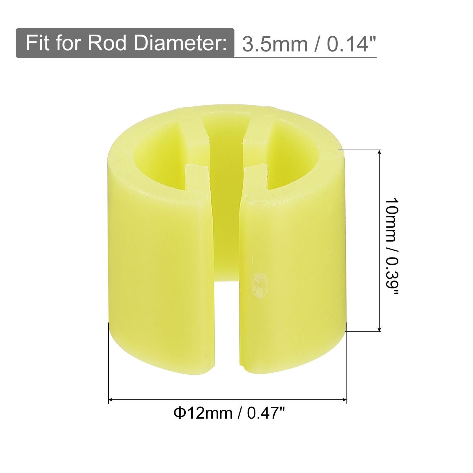 Clothes Hanger Marker Blank Fit 3.5mm Rod for Garment Color Coding Yellow Cou...