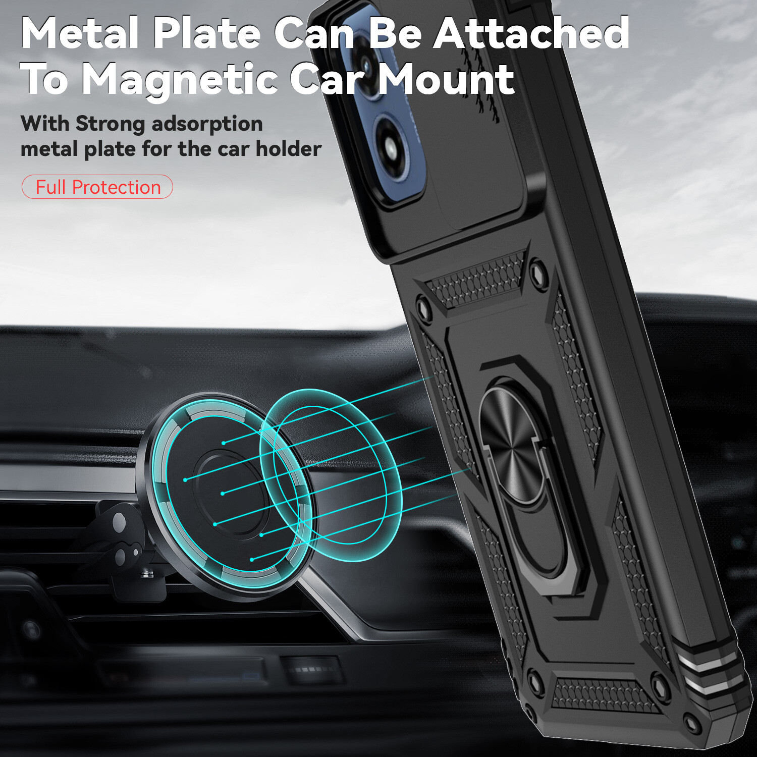 For Samsung Galaxy A26 Case Shockproof Ring Holder Stand Camera Cover