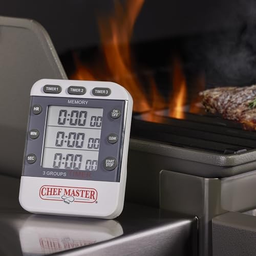 3-Channel Digital Timer by , Triple Channel Count Up/Down Kitchen Digital Small