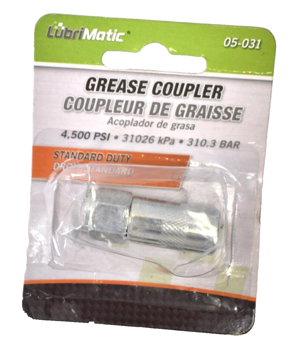 LubriMatic Grease Coupler Standard Duty 4500 PSI 05-031 For Grease Gun Accessory