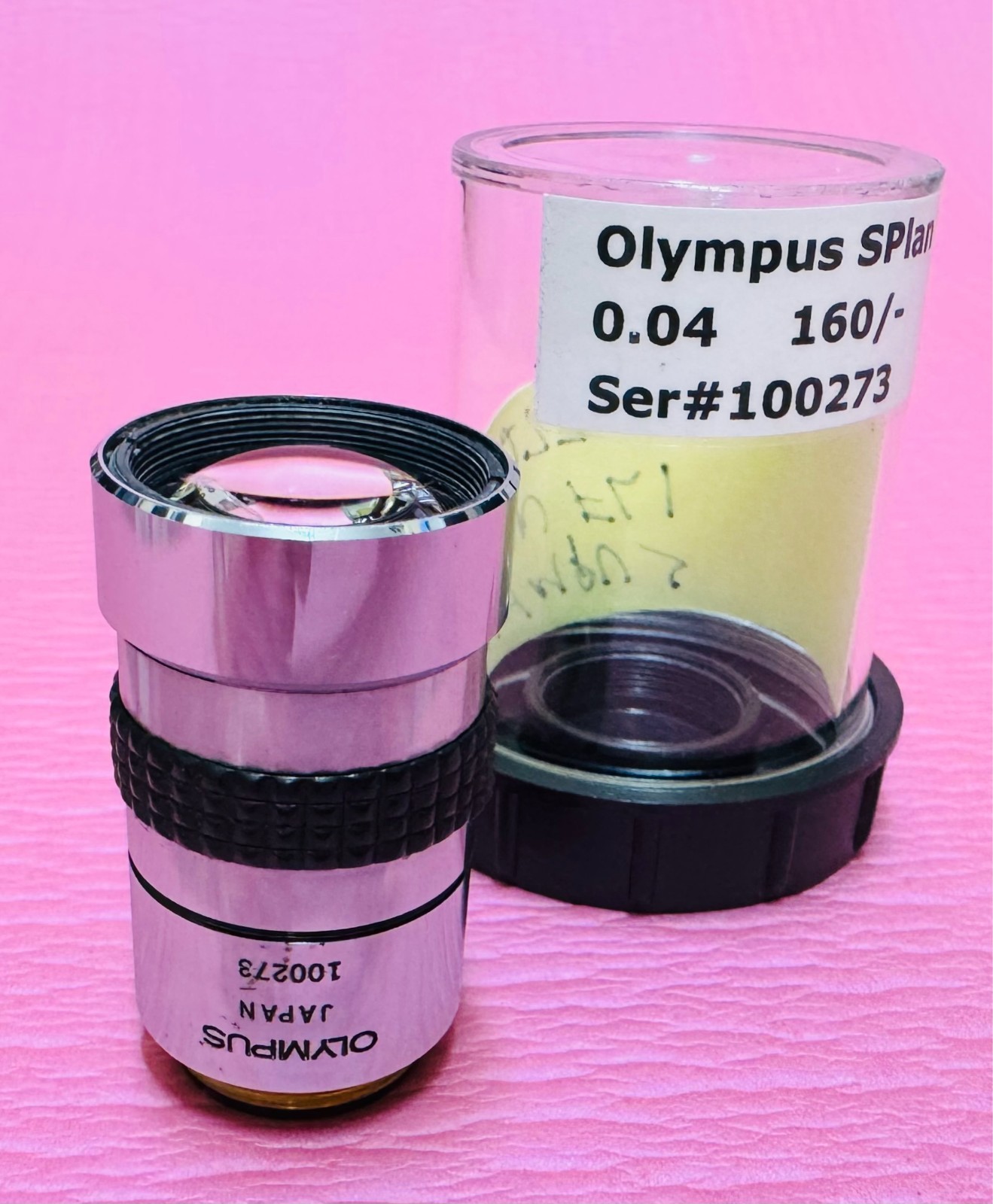 Olympus S Plan FL 1X/0.04 Fluorite Microscope Objective Lens Fluorite 160mm