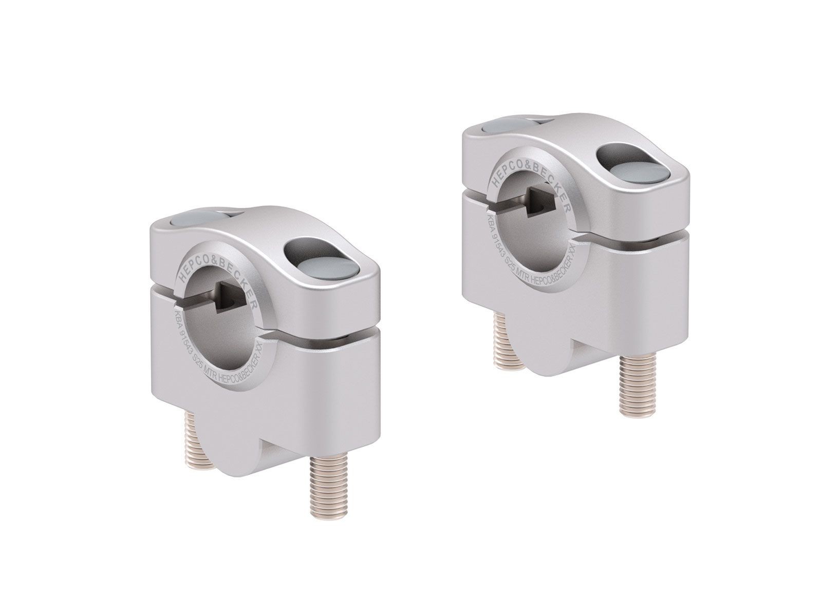 Yamaha Tracer 7/GT 2021 -Handlebar Risers 25mm Silver BY HEPCO & BECKER
