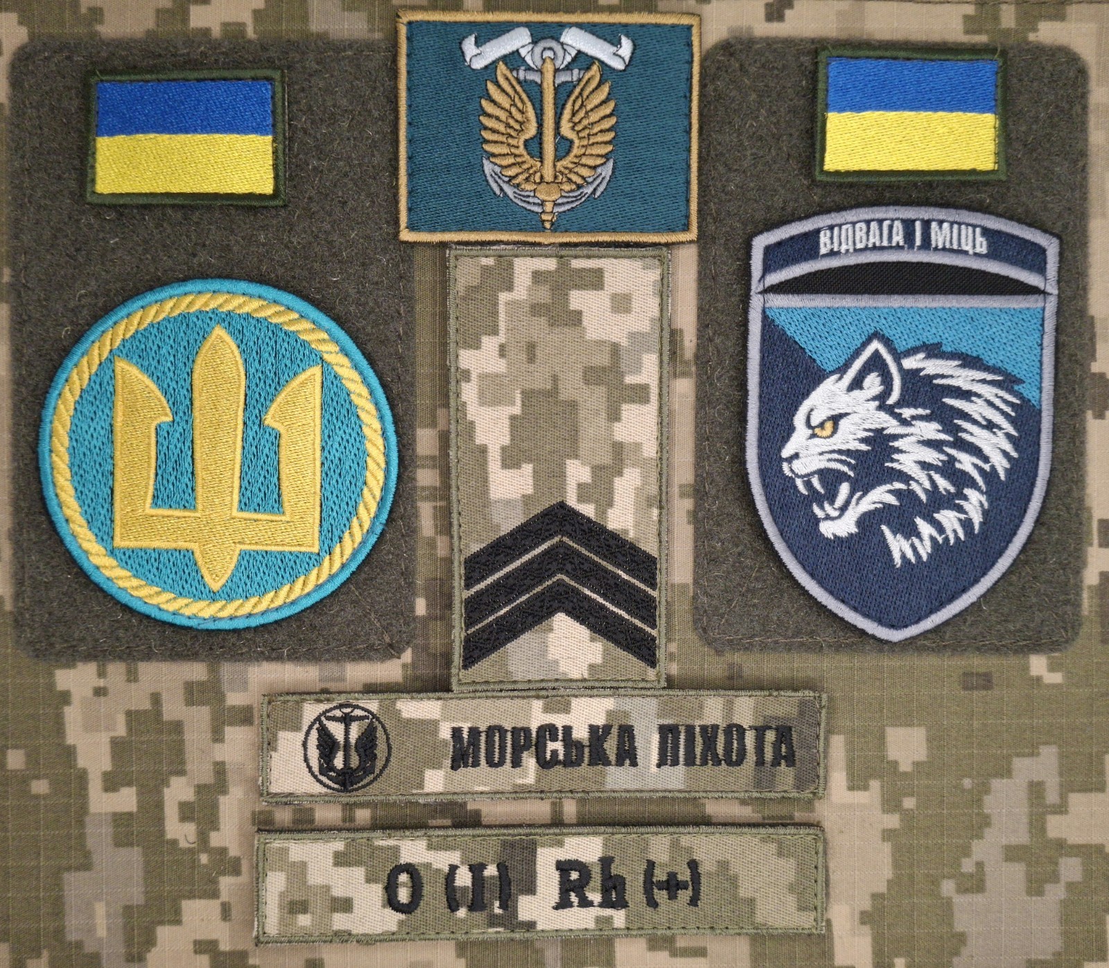 Set of patches 34th Marine Brigade of the army of Ukraine, defenders of Kherson
