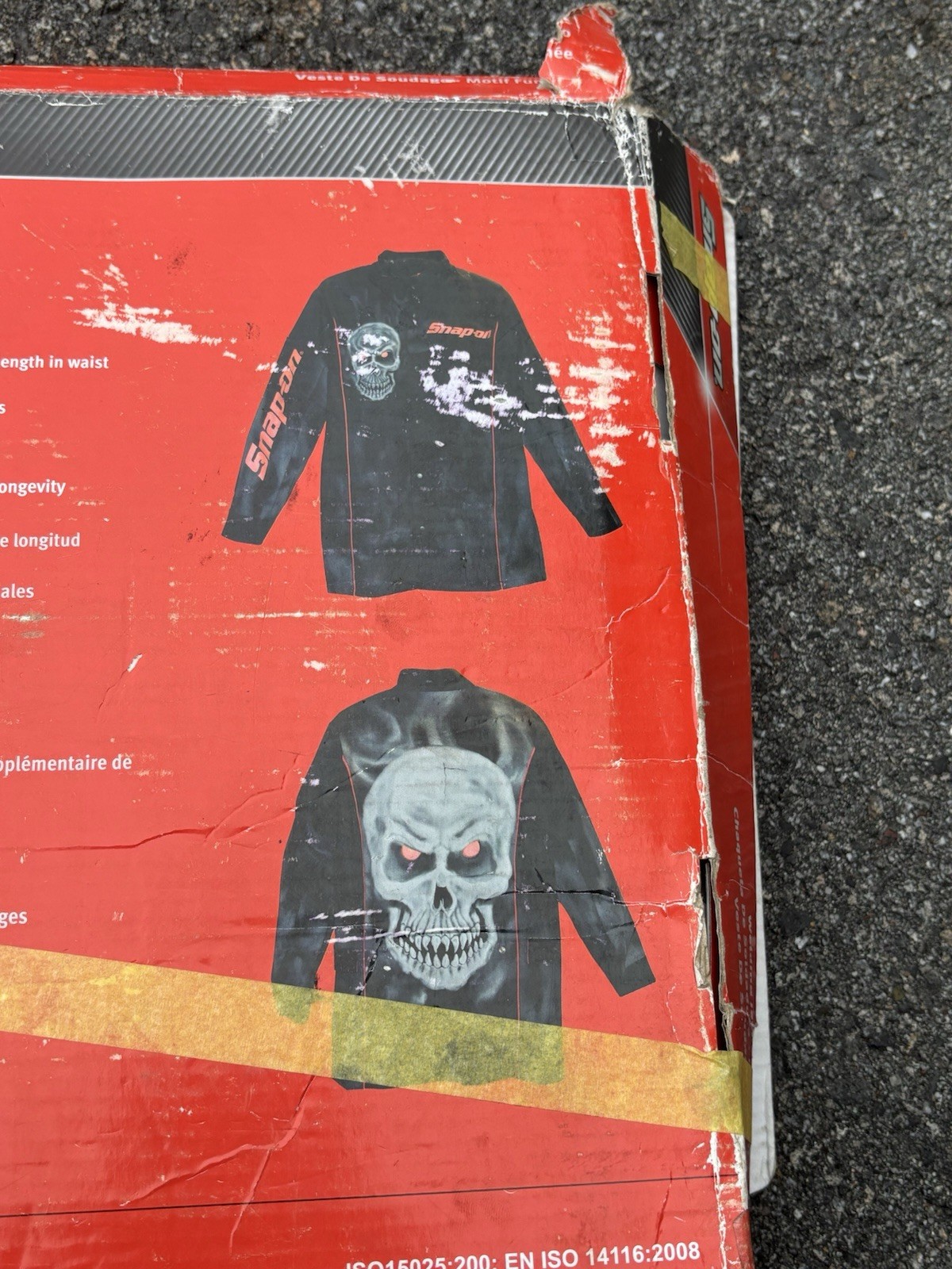 Snap On Tools NEW WELDJACKETXL Skull Welding Jacket Black with Skull XTRA LARGE