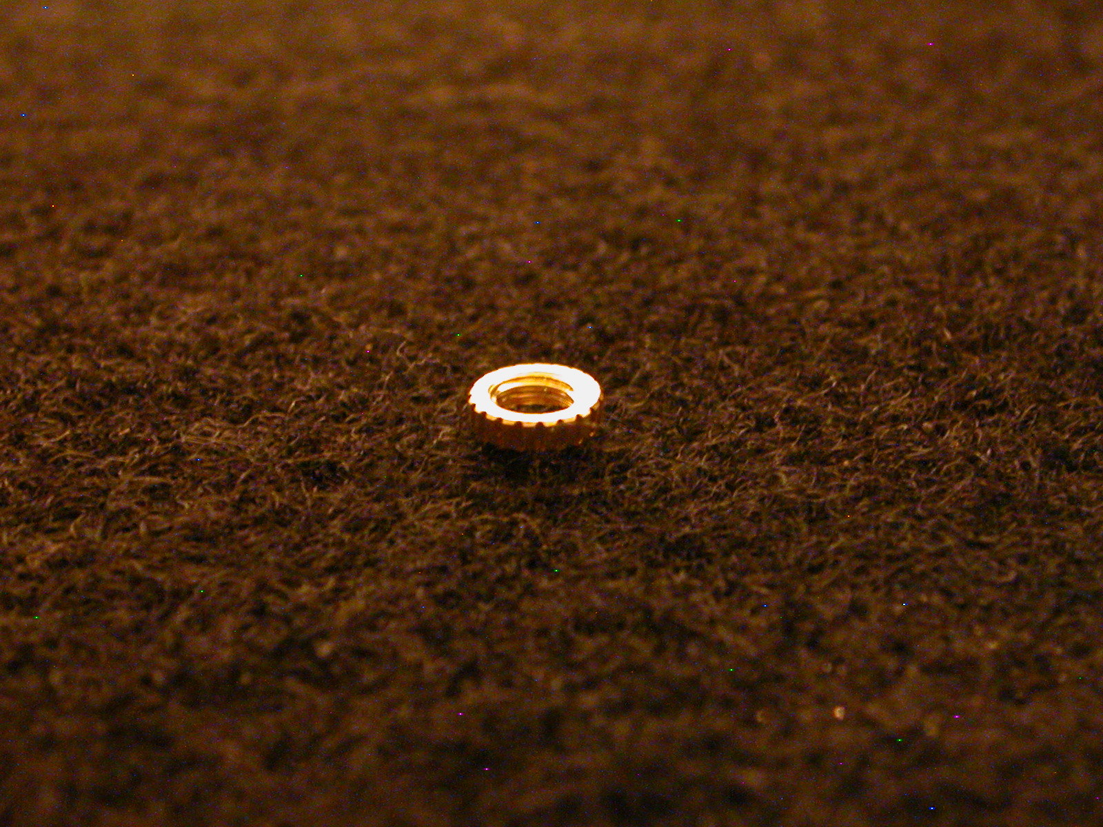 10x M4-0.5 Knurled Brass Nut