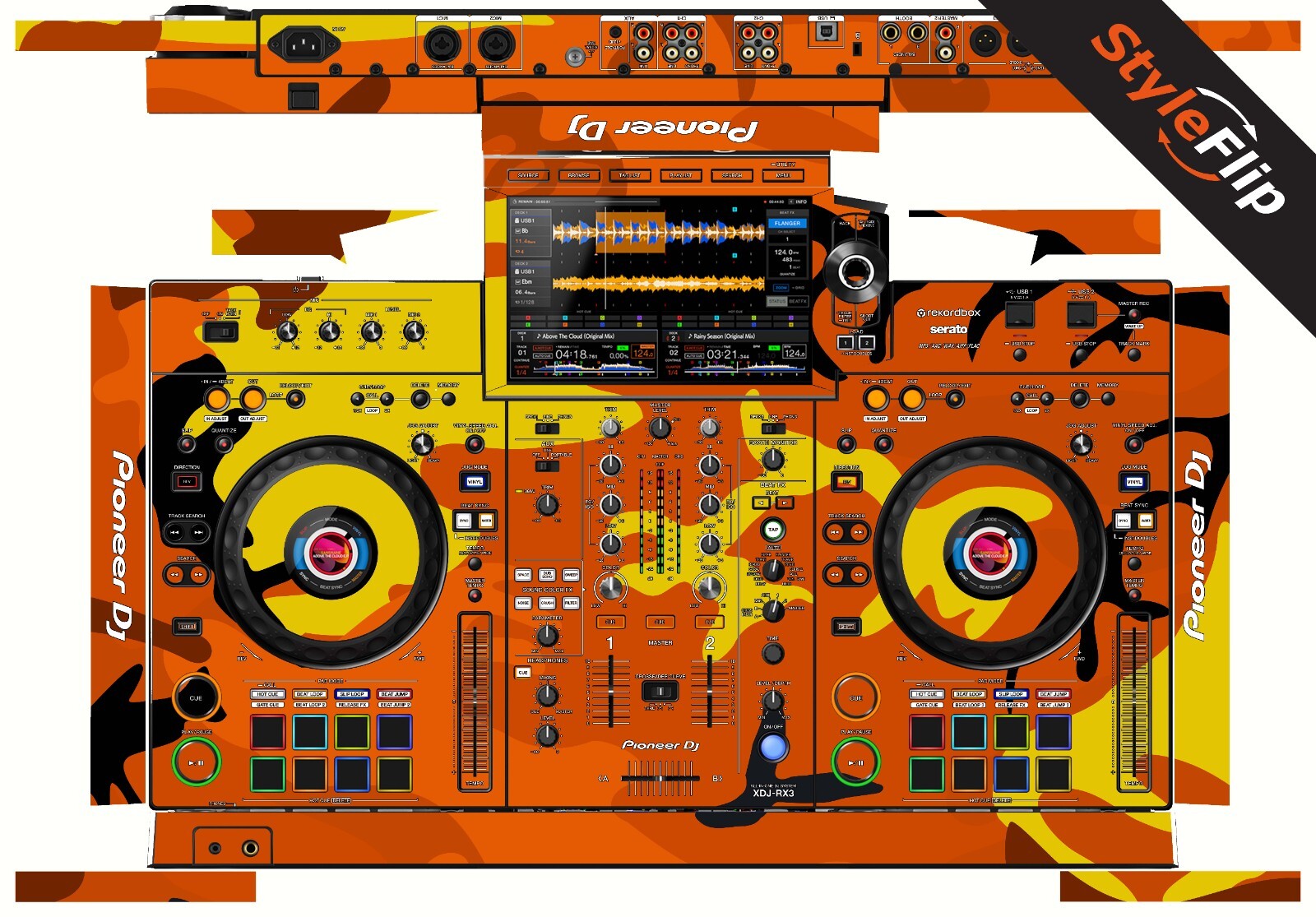 Pioneer XDJ-RX3 Skin | Camo Orange | Protective Decal | StyleFlip