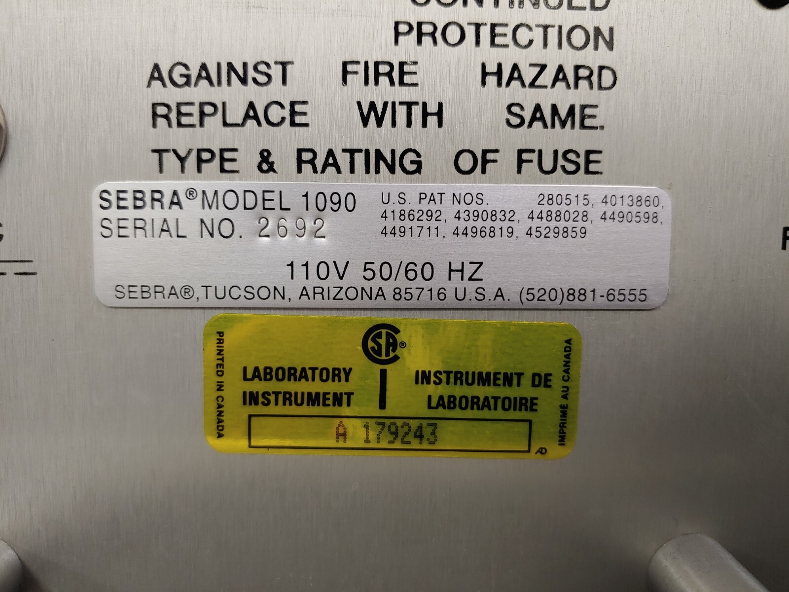 SEBRA 1090 Tube Sealer