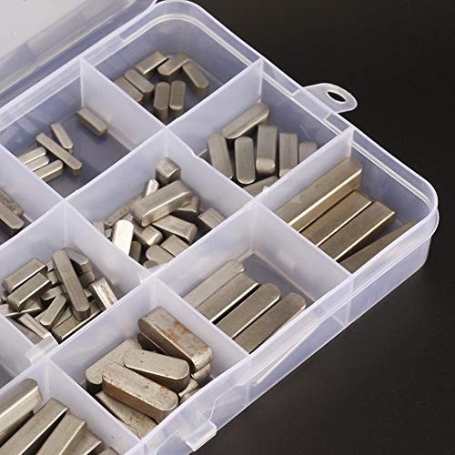 140 PCS Round Ended Feather Key Set Stock Assortment Square Parallel Shaft