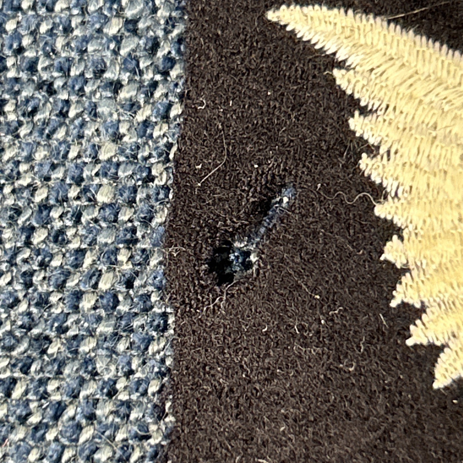 2 WWII USN US Navy White Eagle Bird Patch On Black