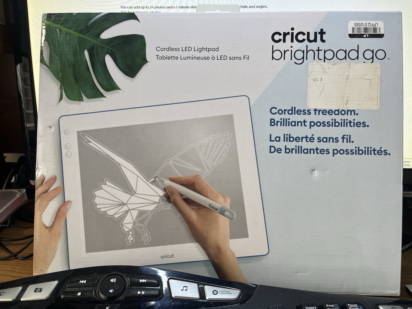Cricut BrightPad Go Cordless LED Light Pad for Weeding Vinyl Crafts New