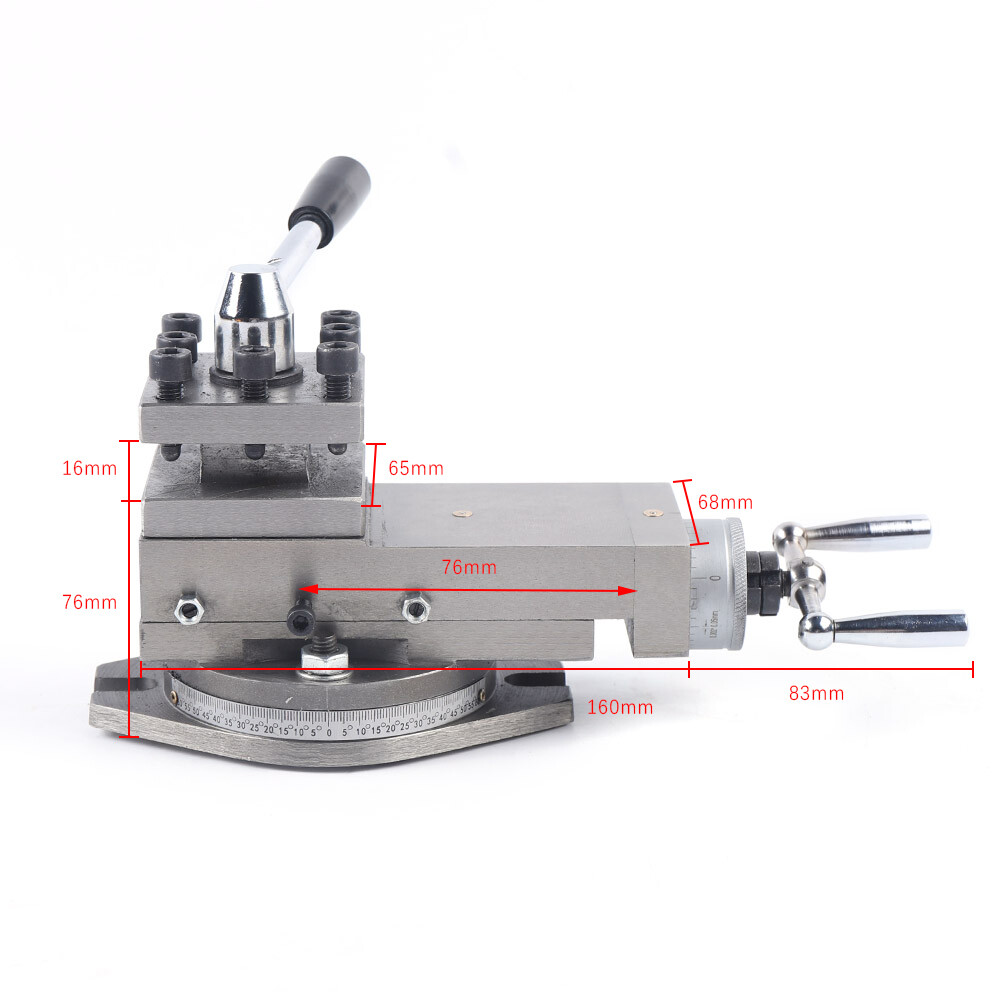 AT300 Lathe Tool Post Assembly Metal Lathe Machine Tools Holder 80mm Universal