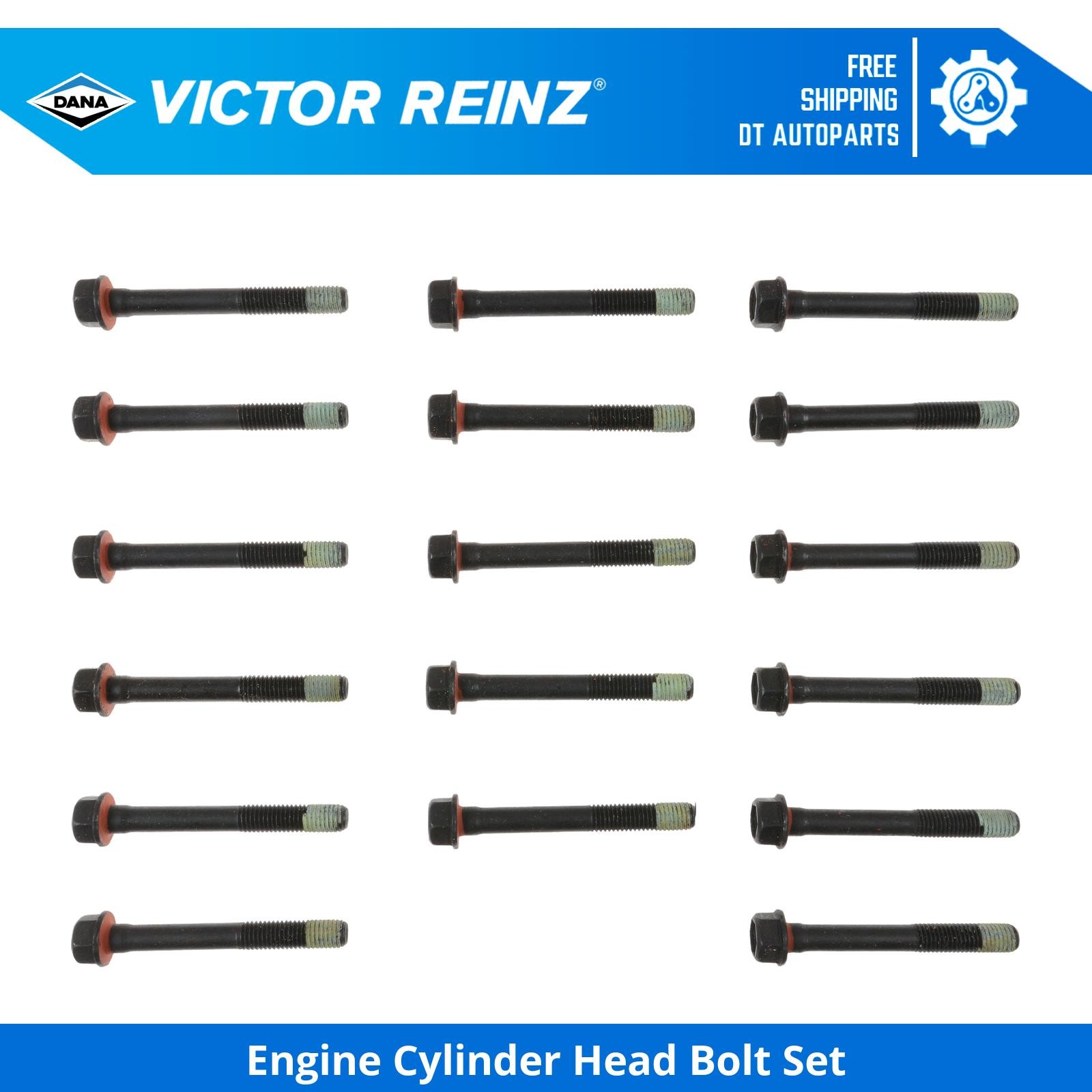 For 1992-2002 Chevrolet C3500HD 6.5L Engine Cylinder Head Bolt Set Victor Reinz