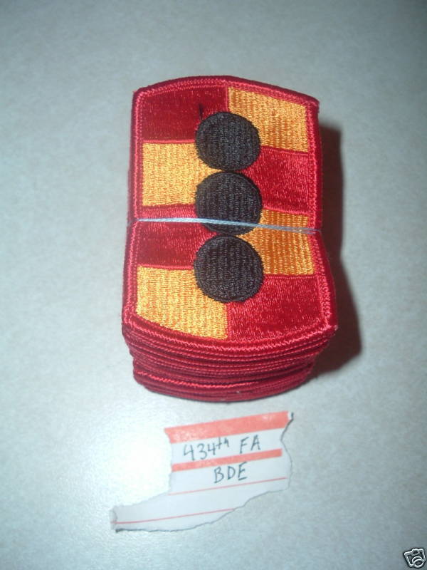 MILITARY PATCH US ARMY 434TH FIELD ARTILLERY BRIGADE BRAND NEW OLD STOCK SEW ON