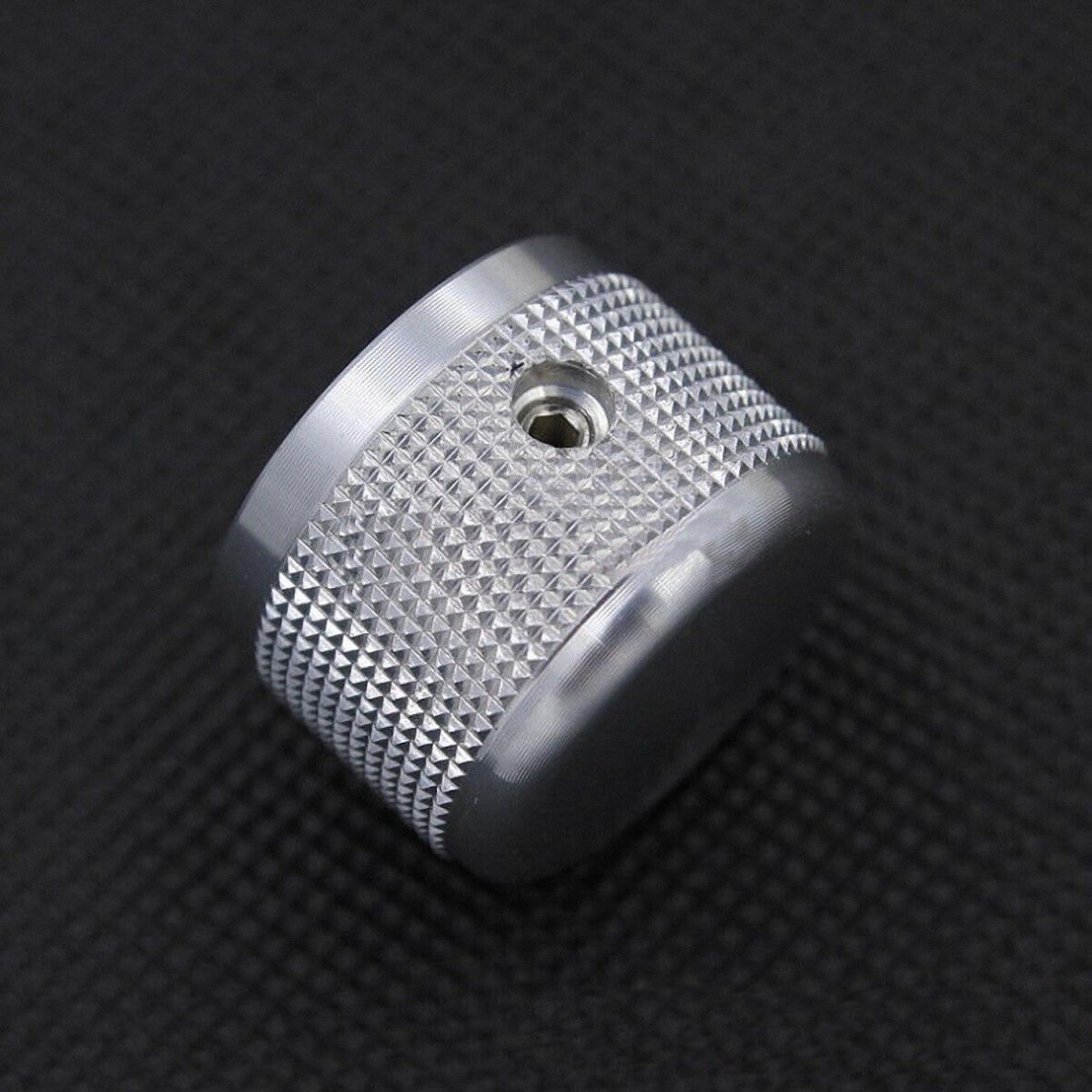 1 PCS Knurled Silver 25*19 Aluminum amplifier solid Volume potentiometer knob