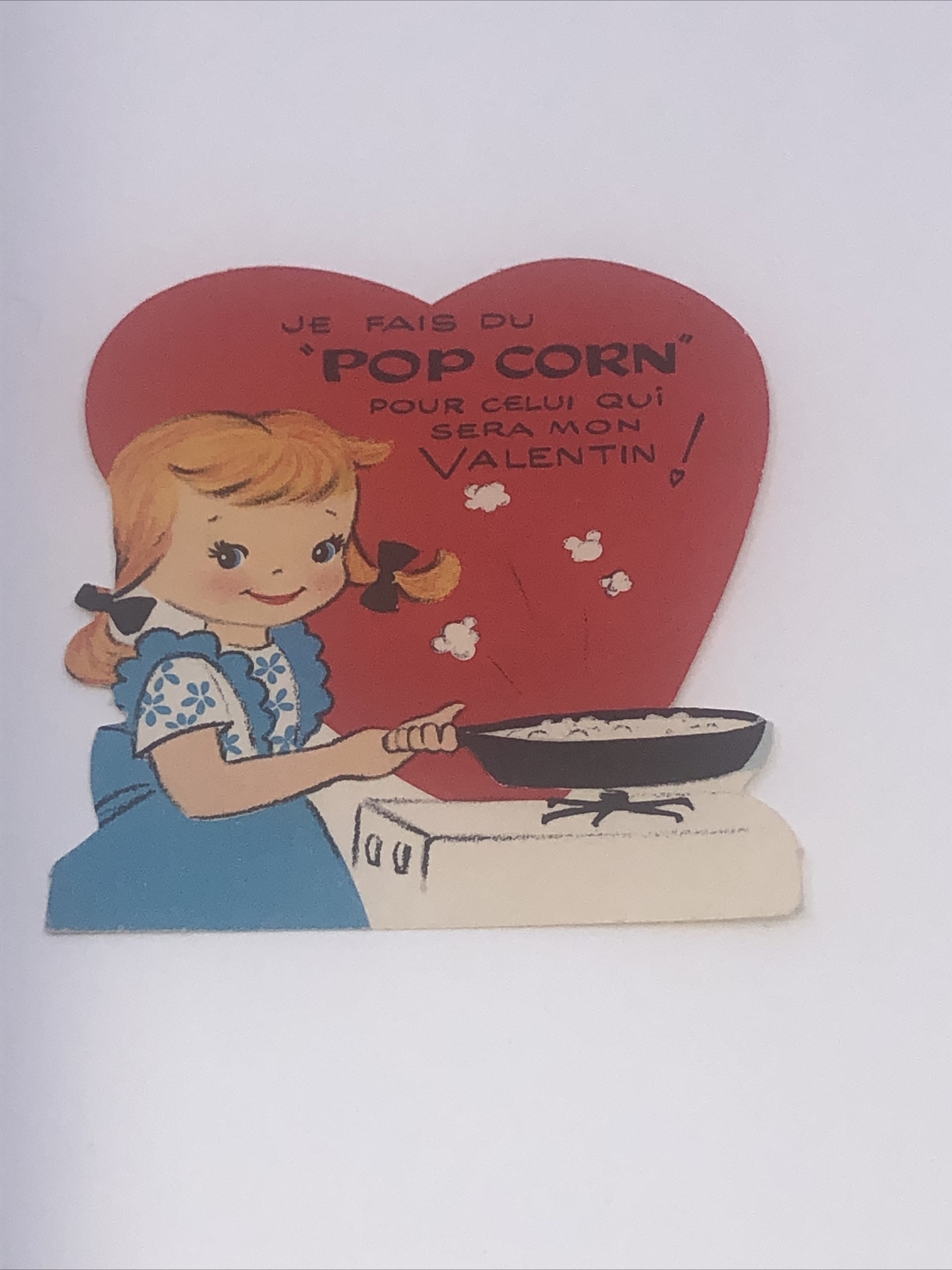 vtg Valentin card 4x3.5”