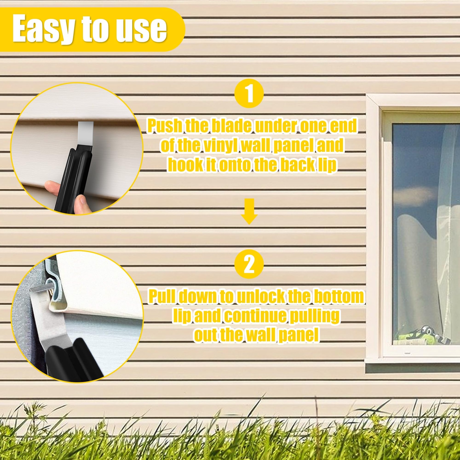 2 Pack Vinyl Siding Removal Tool for Vinyl Siding Without Causing Any Damage