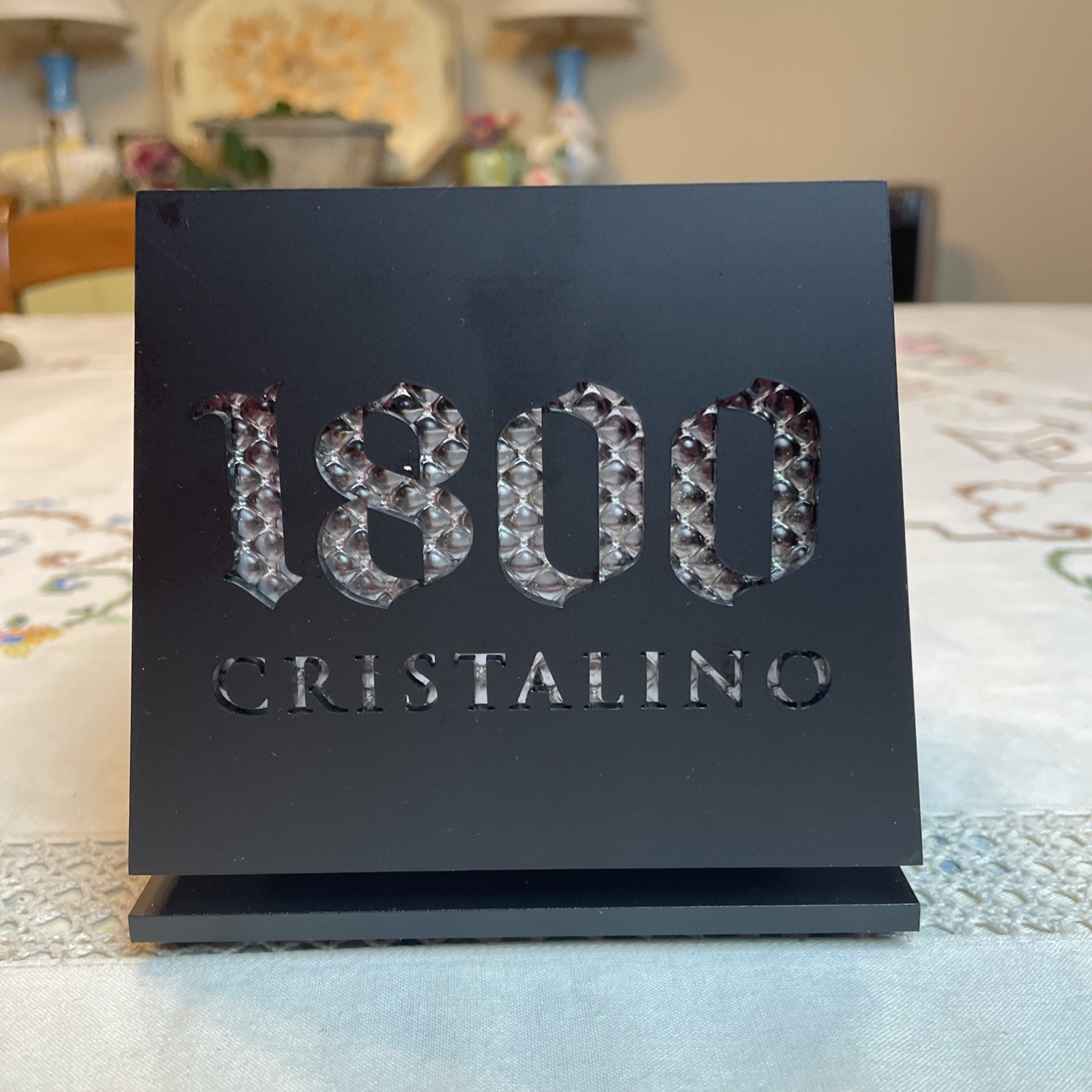 1800 Cristalino Bottle Light Stand Black New