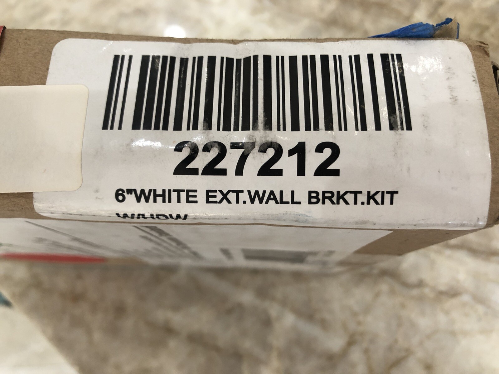 Draper Non-Adjustable 6" Wall Extension Brackets, Pair, White 227212, NEW