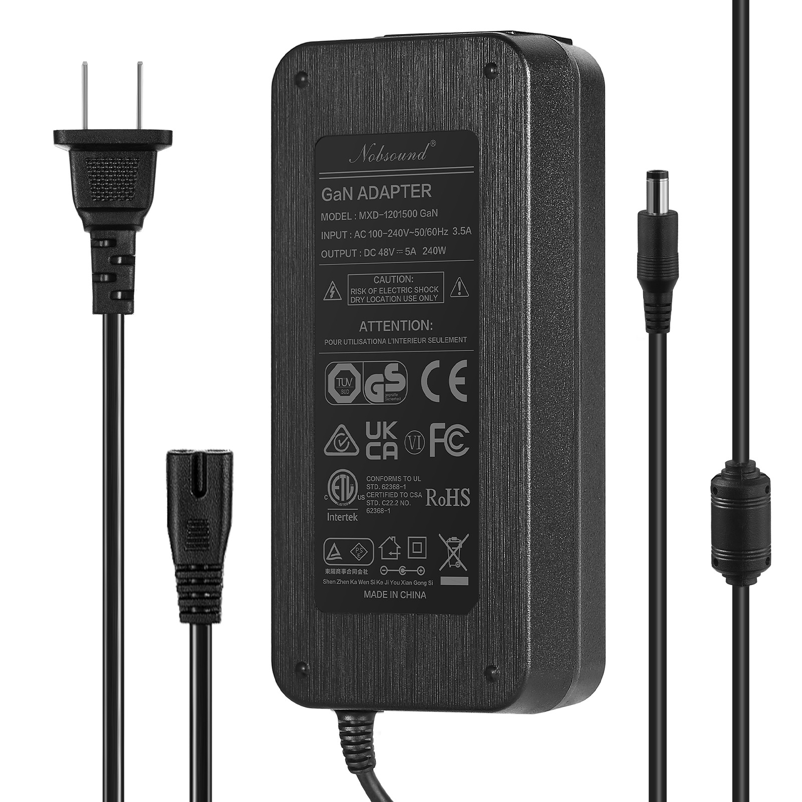 DC 19V3.42A/19V4.74A/24V4.5A/24V6A/32V5A/36V6A/48V5A Power Supply US Plug 110V