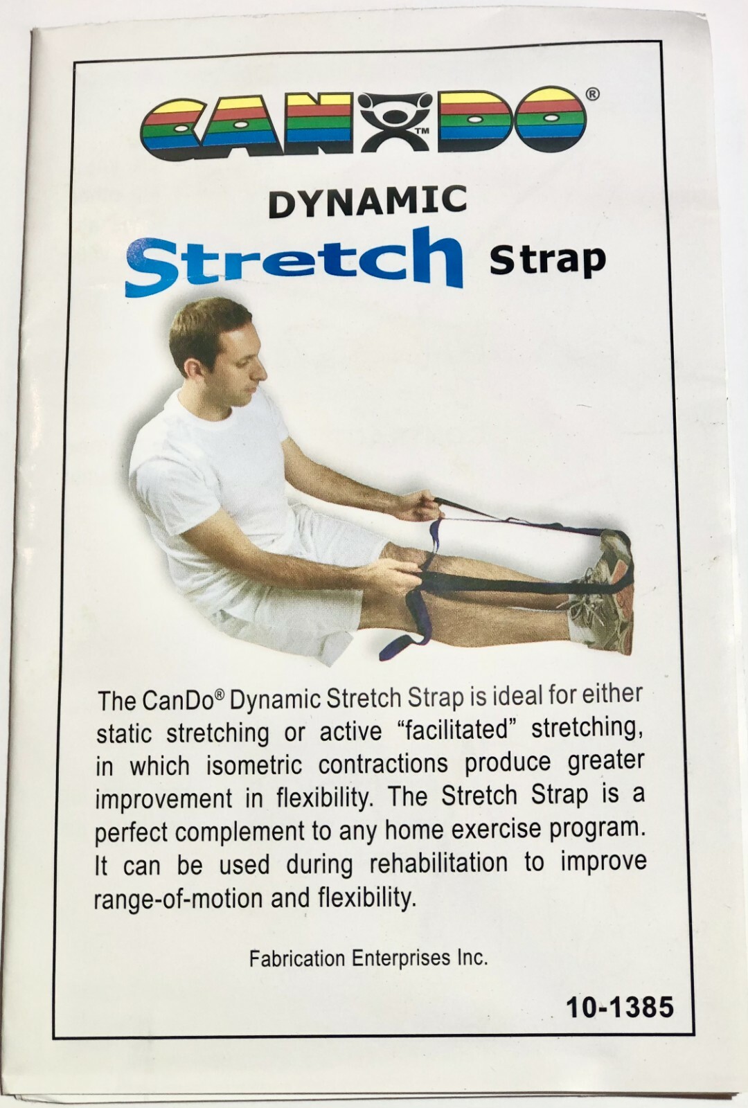 Cando Stretch Out Strap with Instructional Exercise Guide - Blue