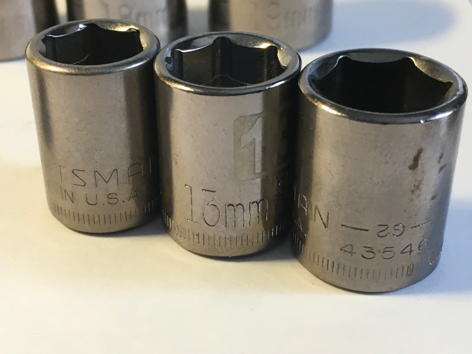 Craftsman 3/8 drive 6pt Shallow “G2” Series METRIC Socket 9-19mm Choose - USA