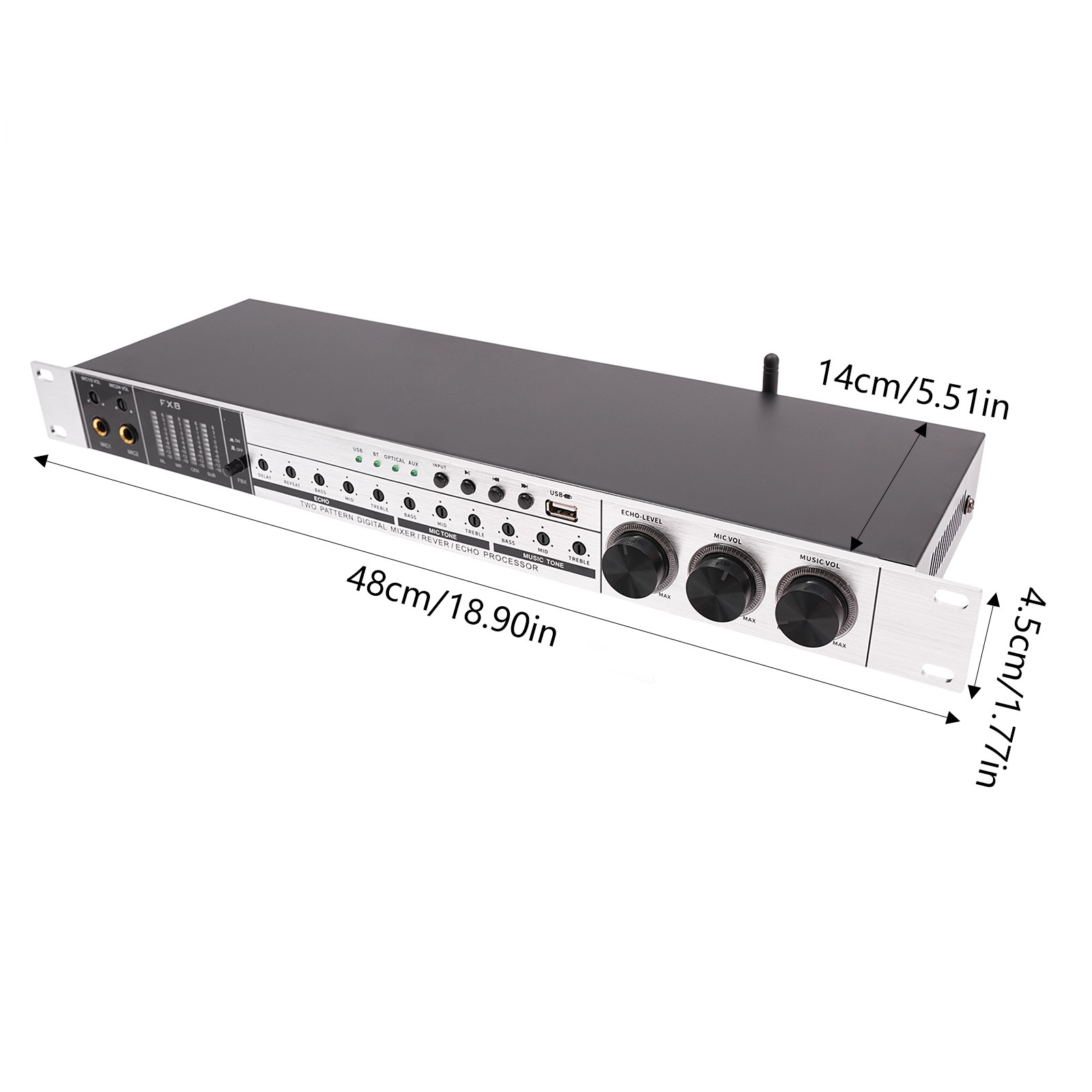 Audio Processor Mixer, Audio Processor Professional Anti-howling Audio Processor