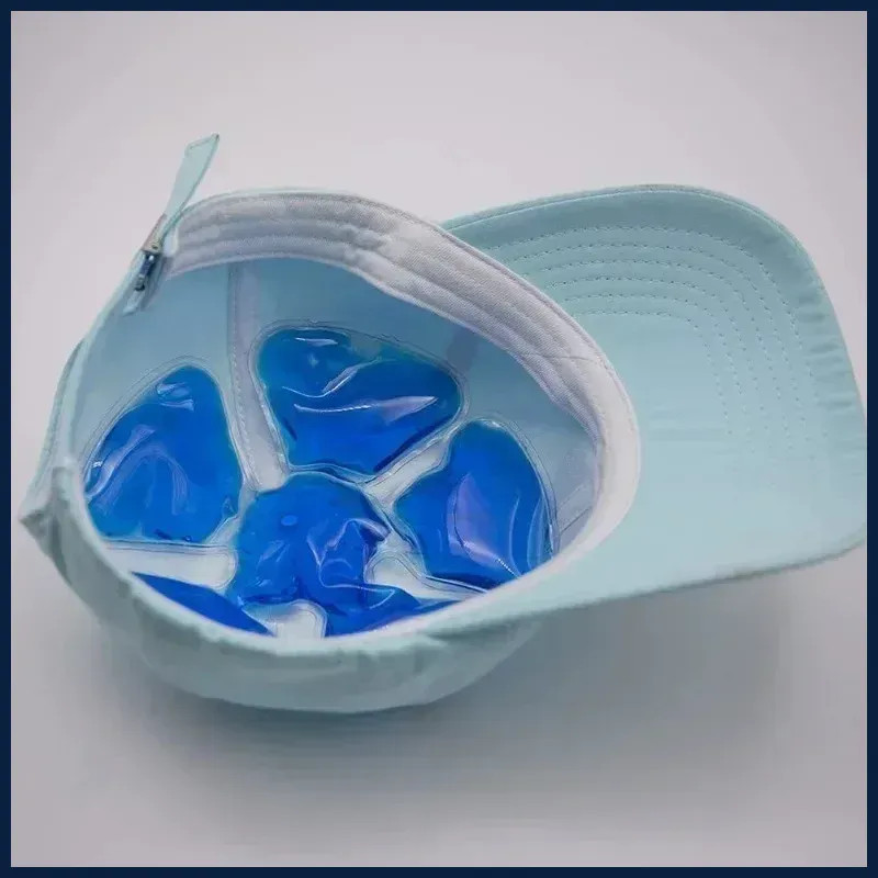Reusable Gel Ice Pack Cooling Pad for Helmet Hat Cold Compress Blue