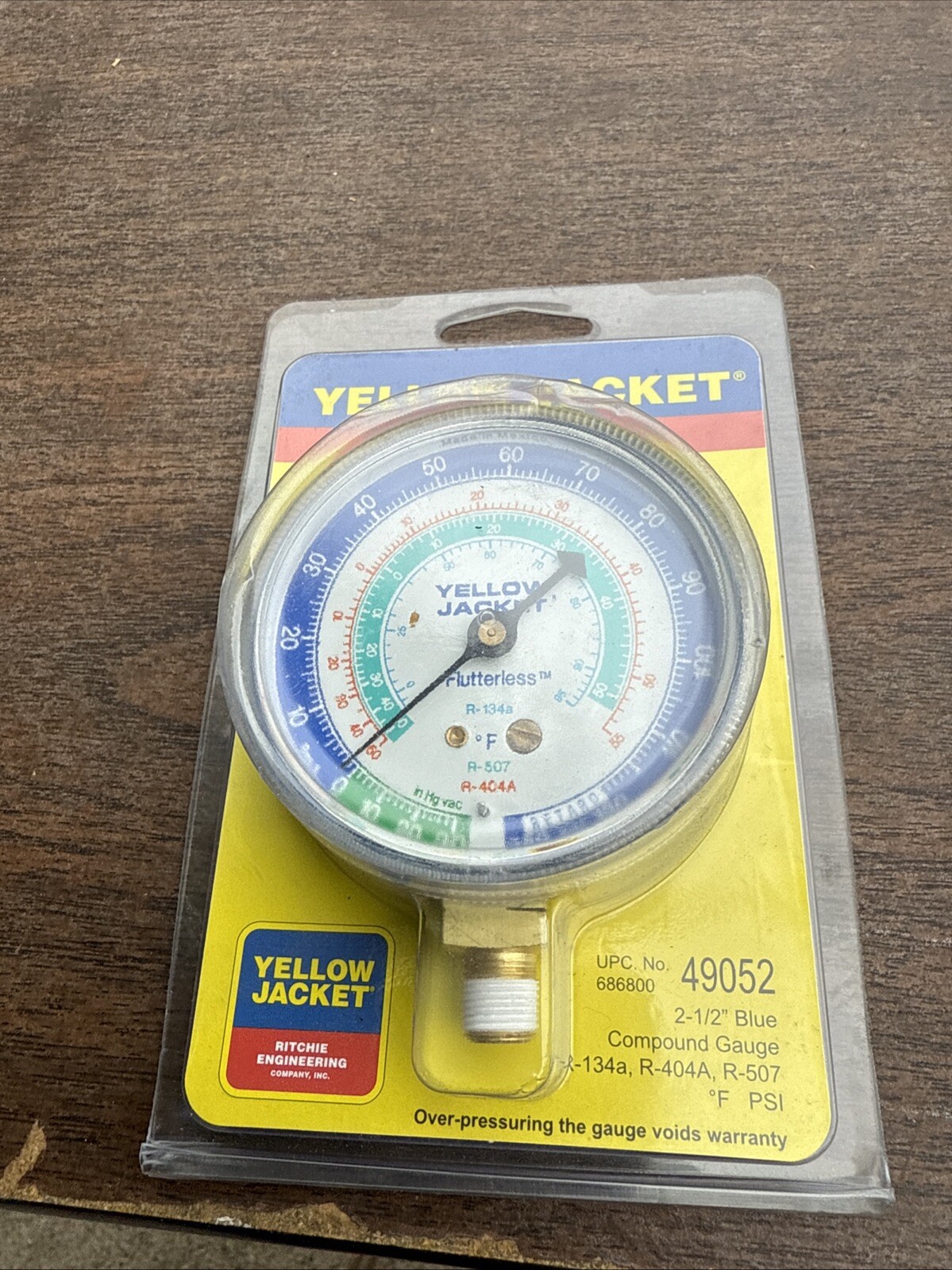 YELLOW JACKET 2-1/2" MANIFOLD GAUGE 134A/404a/507  New Bn4