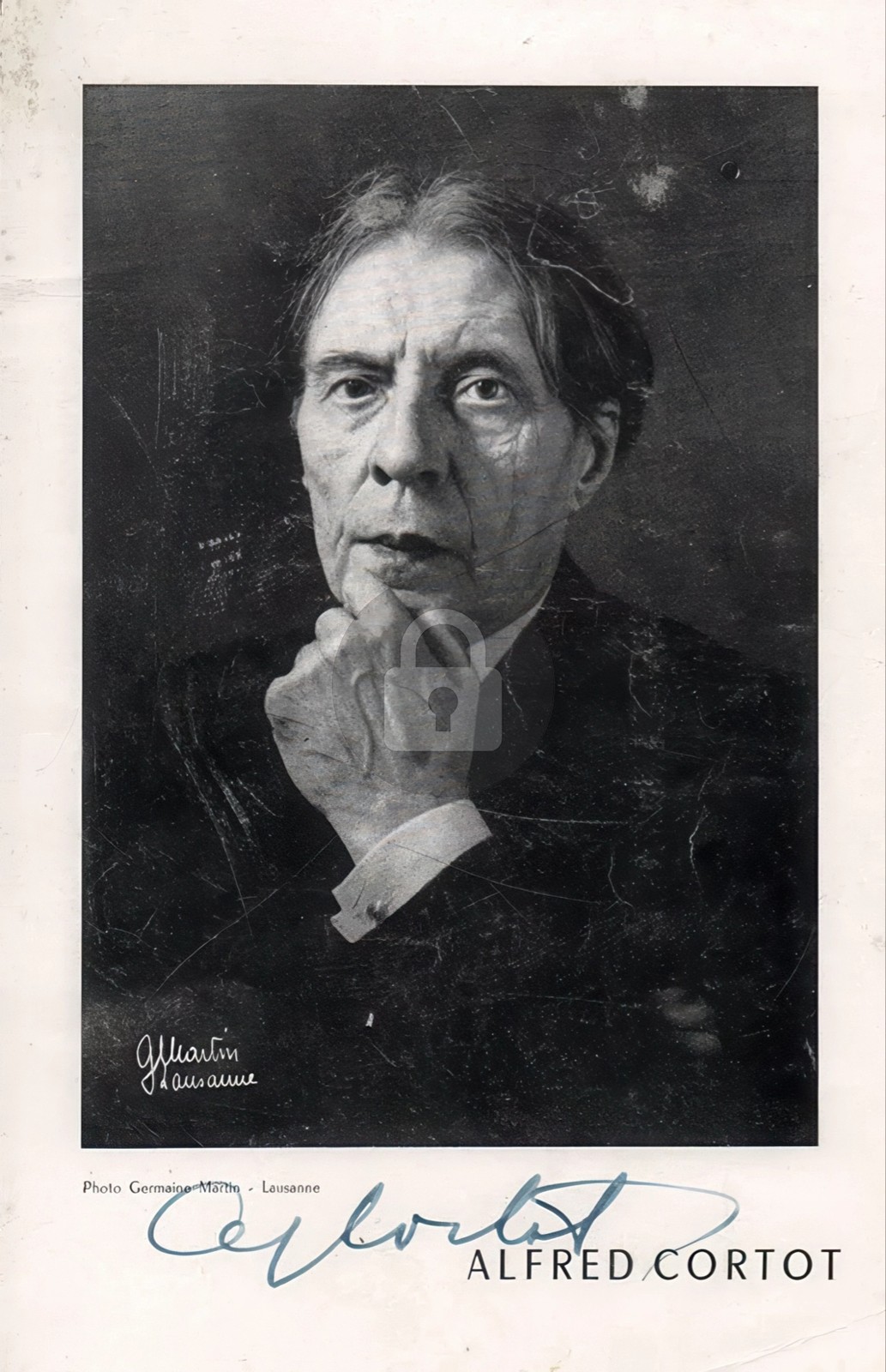 Alfred Cortot (Pianist) Signed Autograph Photo Postcard COPY
