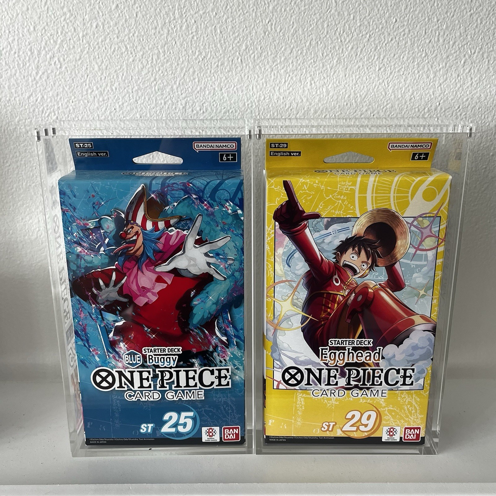 One Piece Starter Deck Acrylic Display Case for  ST15-20, ST22-29 Magnetic Lid
