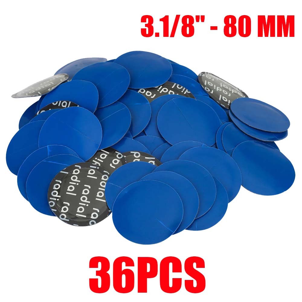 36Pieces Superior Quality Radial Repair Round Tire Patch Large 3-1/8"(80mm)