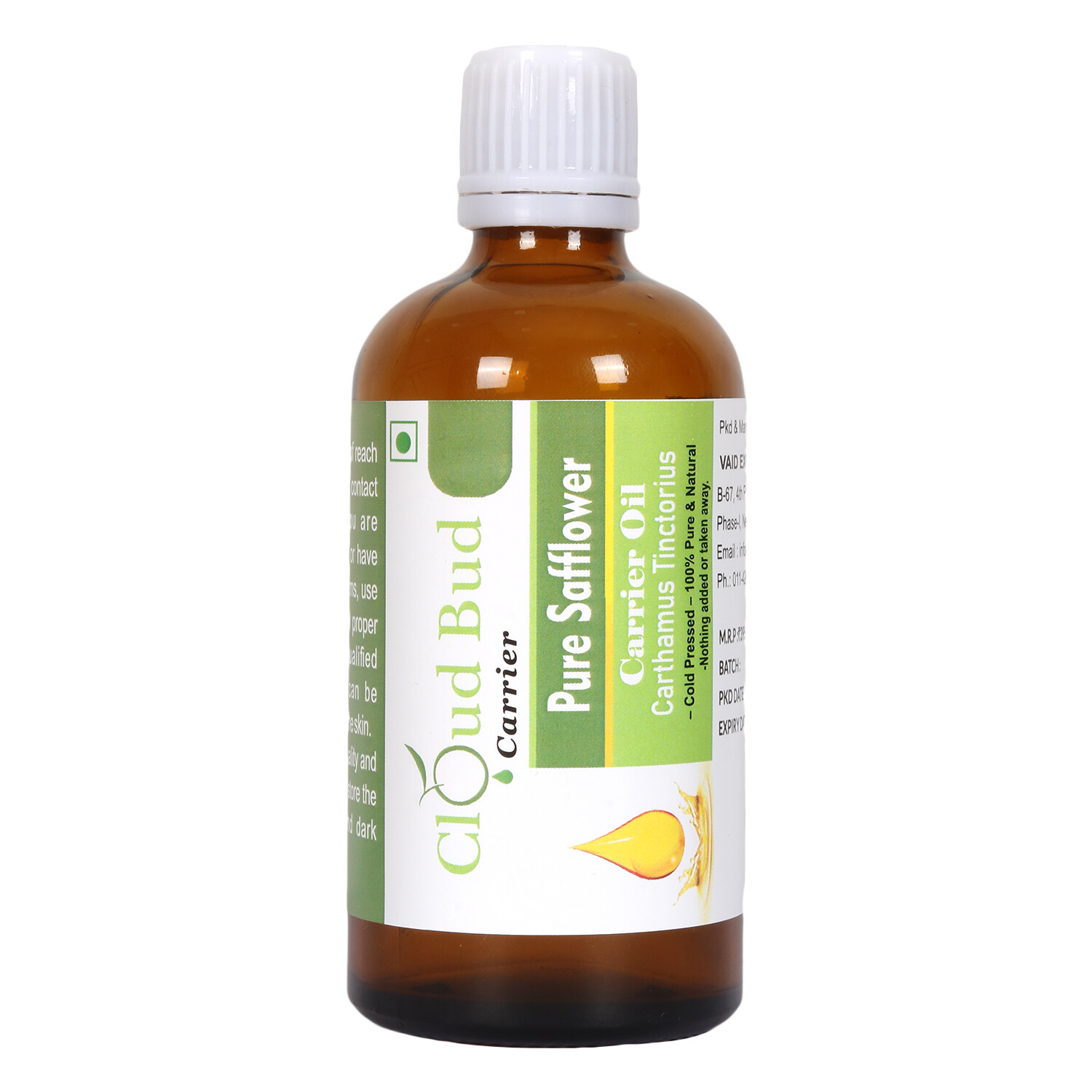 Pure Safflower Oil Carthamus Tinctorius Cold Pressed Uncut Natural For Skin Hair