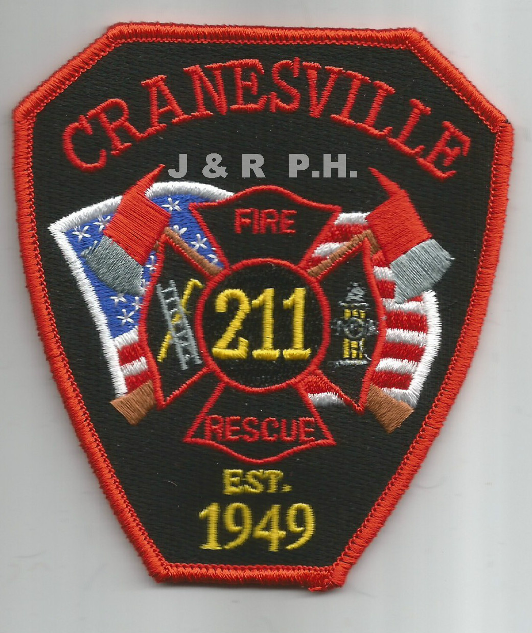 Cranesville - 1949 Fire - Rescue, New York  (3.5" x 4" size)  fire patch