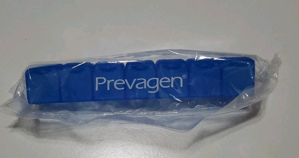 Prevagen Pharmacological Advertising 7 Day Tablet Pill Box Braille 6" New