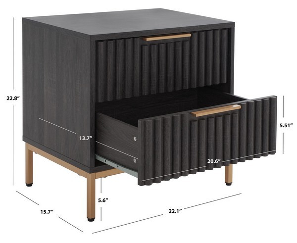 Safavieh LYLIA 2 DRAWER NIGHTSTAND, Reduced Price 2172763081 NST9605E