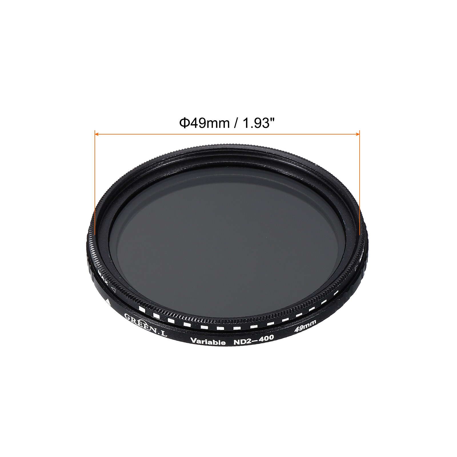 ND2-400 Lens Filter Variable Neutral Density Lens Filter 49mm 2 Pcs