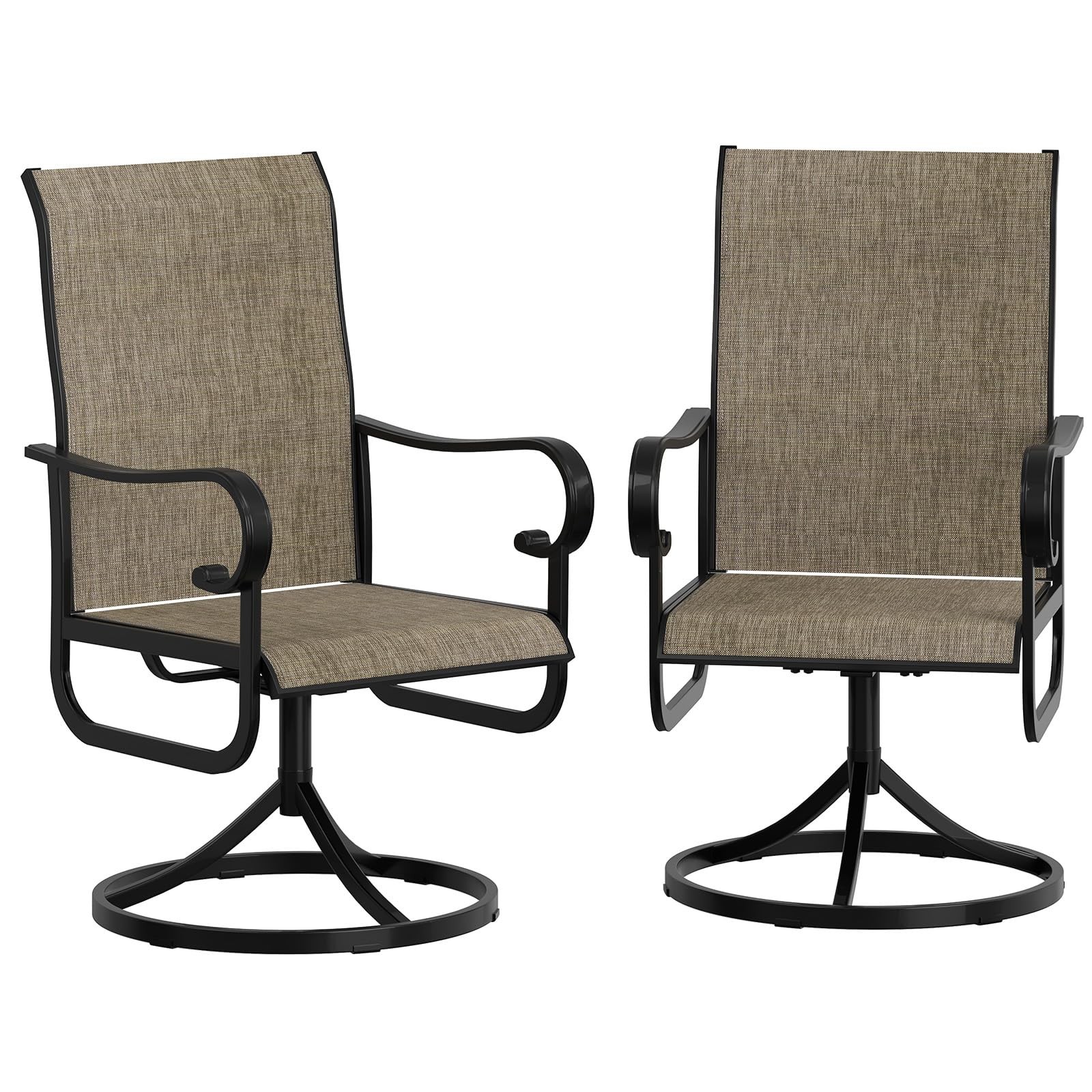 Garvee Patio Swivel Chair Set of 2,Outdoor Dining Chairs,Rocker Patio Chairs New