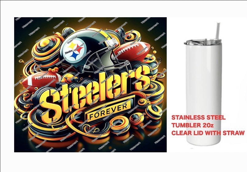 STEELERS    - FOREVER  - Tumbler 20 oz Stainless Steel
