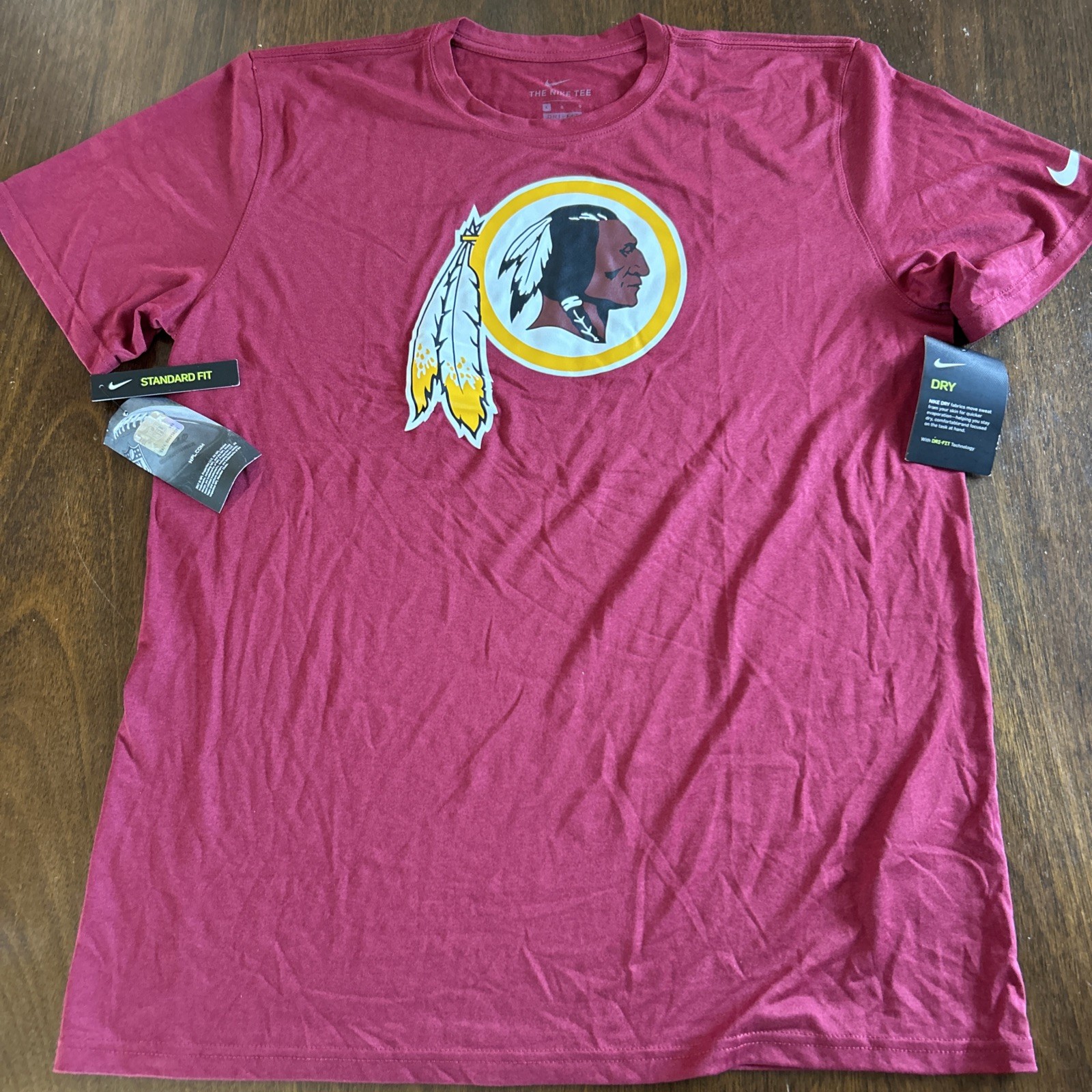 Washington Redskins Dri-Fit Nike Tee T-Shirt Large NWT Dead Stock