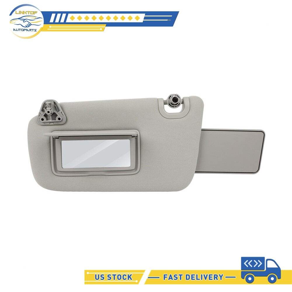 Driver Side Gray Sun Visor W/O Sunroof 268-11645L For Nissan LEAF Sentra 12-19