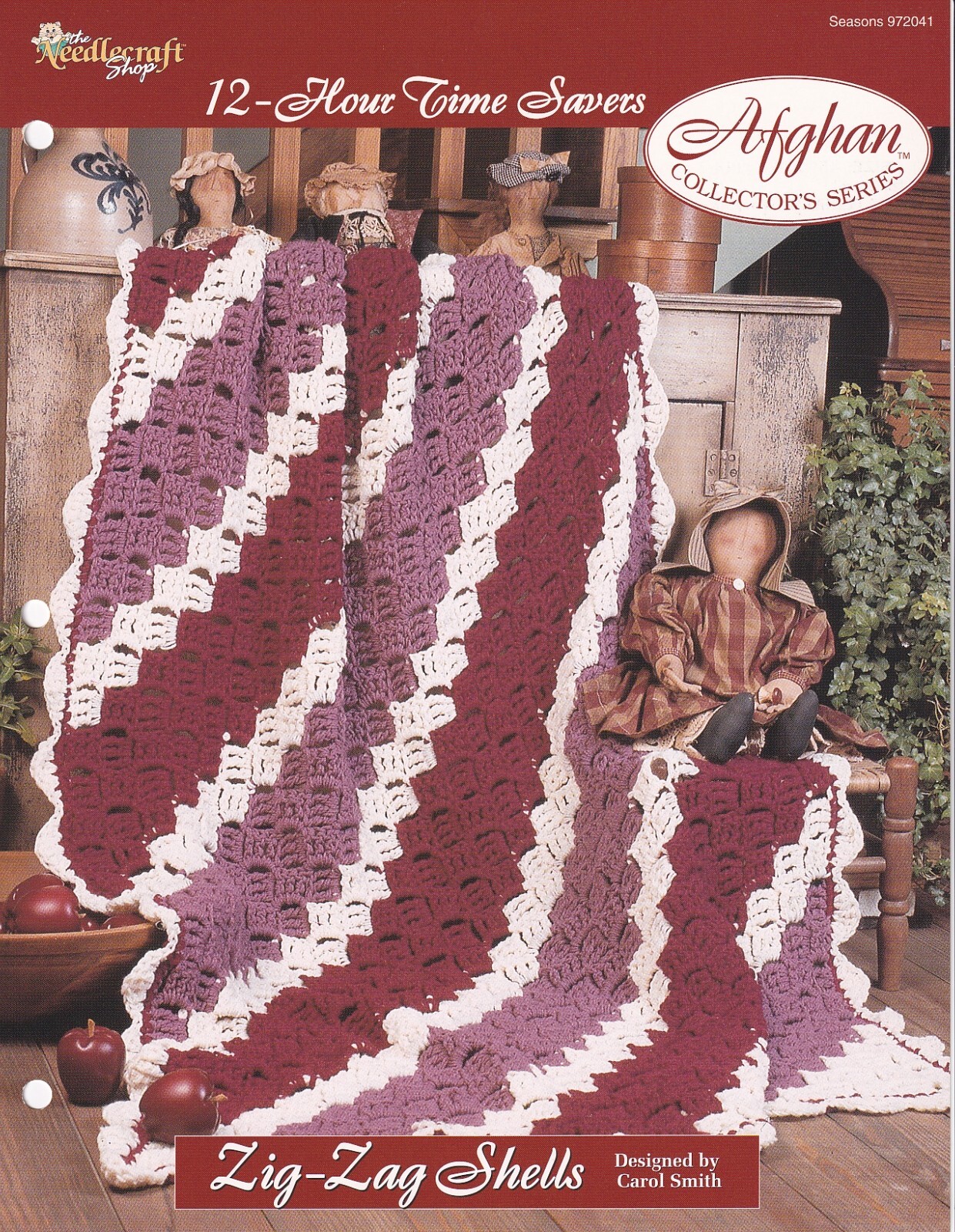 Afghan Crochet Pattern ZIG-ZAG SHELLS 12-Hour Time Savers