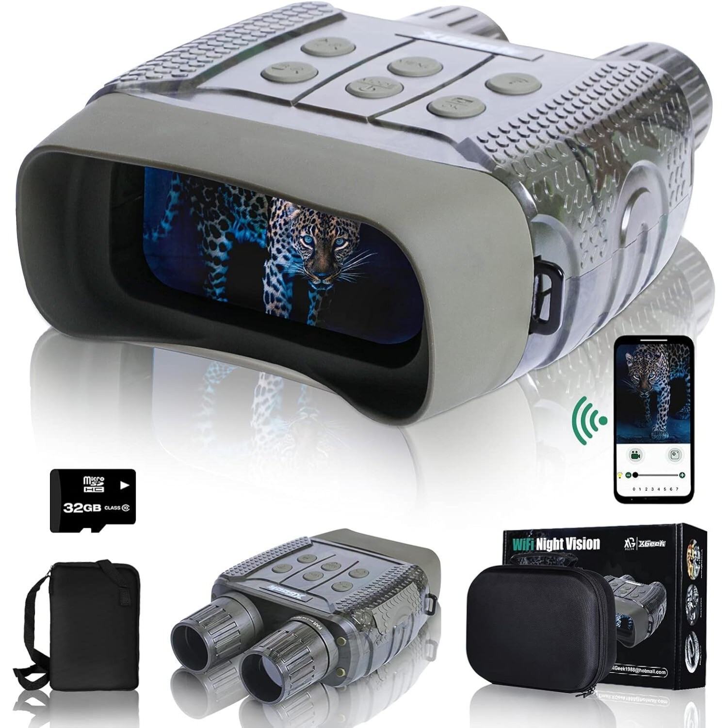WiFi Night Vision Digital Goggles Scopes Binoculars 2.4" LCD Screen
