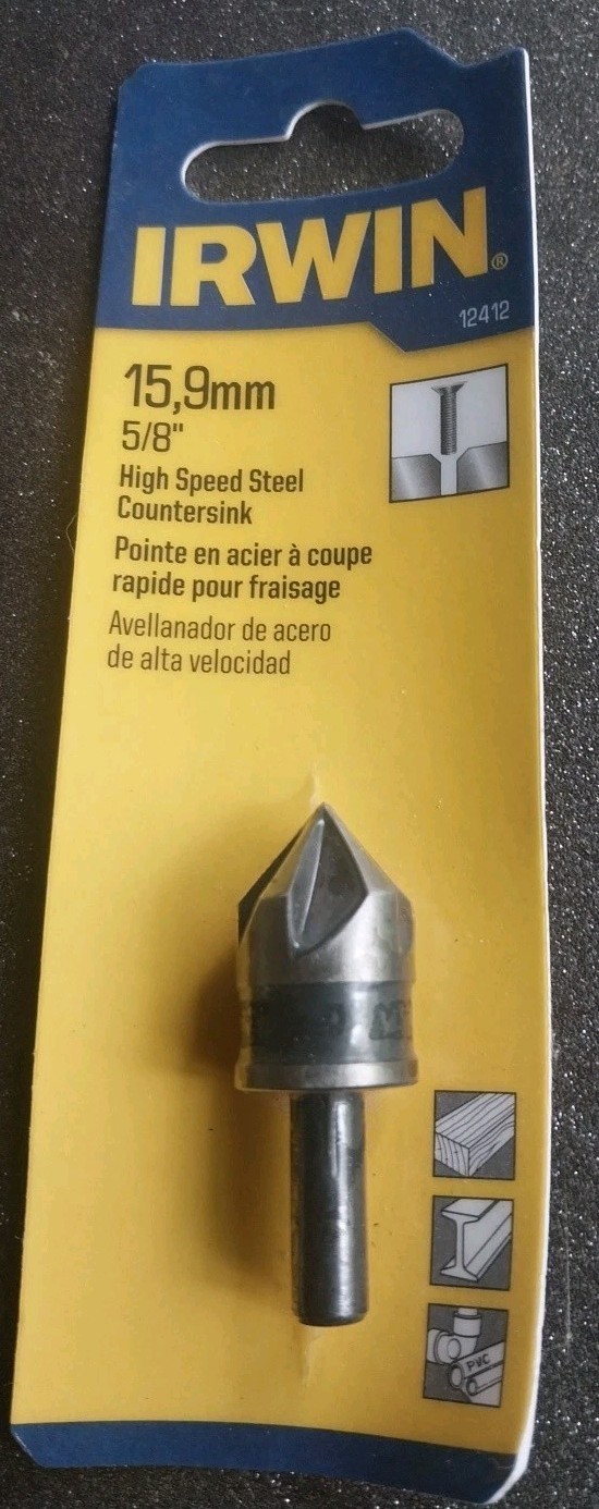 Irwin 12412 5/8" High Speed Steel Countersink