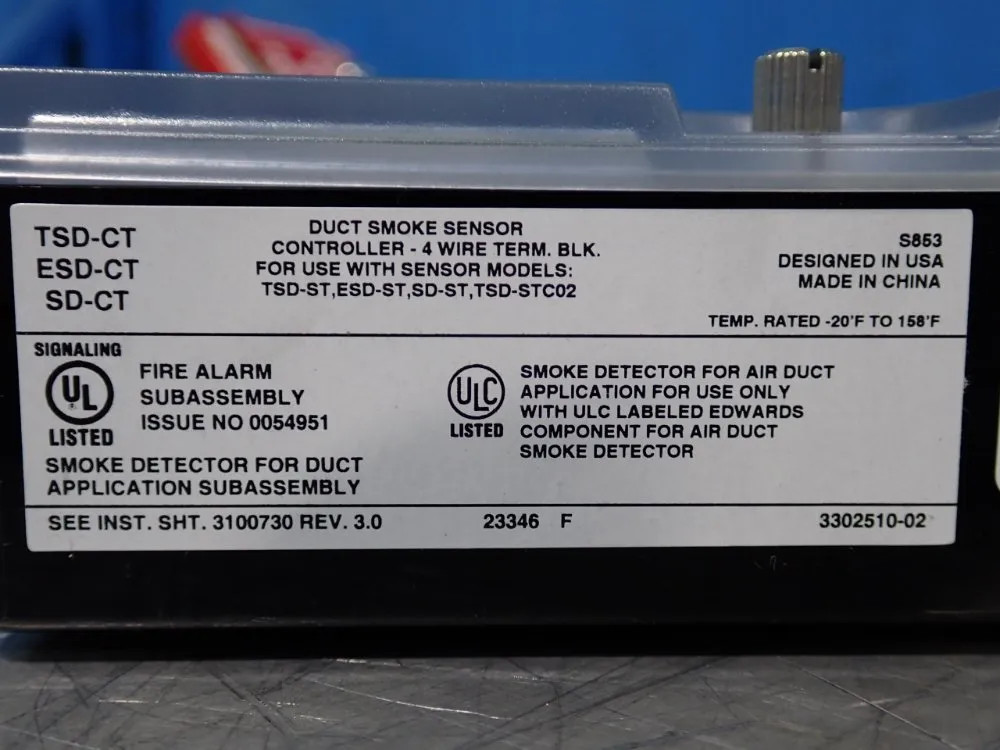 SUPERDUCT DUCT SMOKE SENSOR CONTROLLER 4-WIRE TERMINAL SD-CT